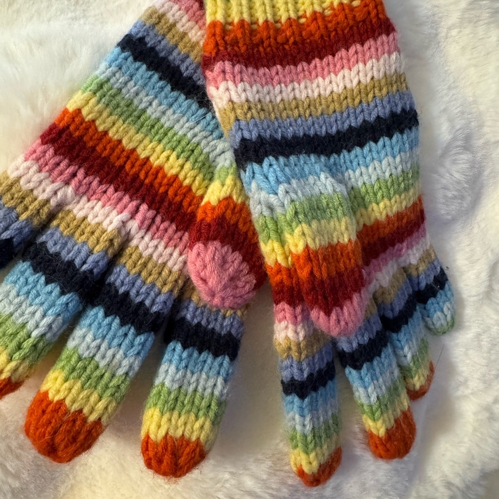 GAP Multicolor Striped Kids Mittens